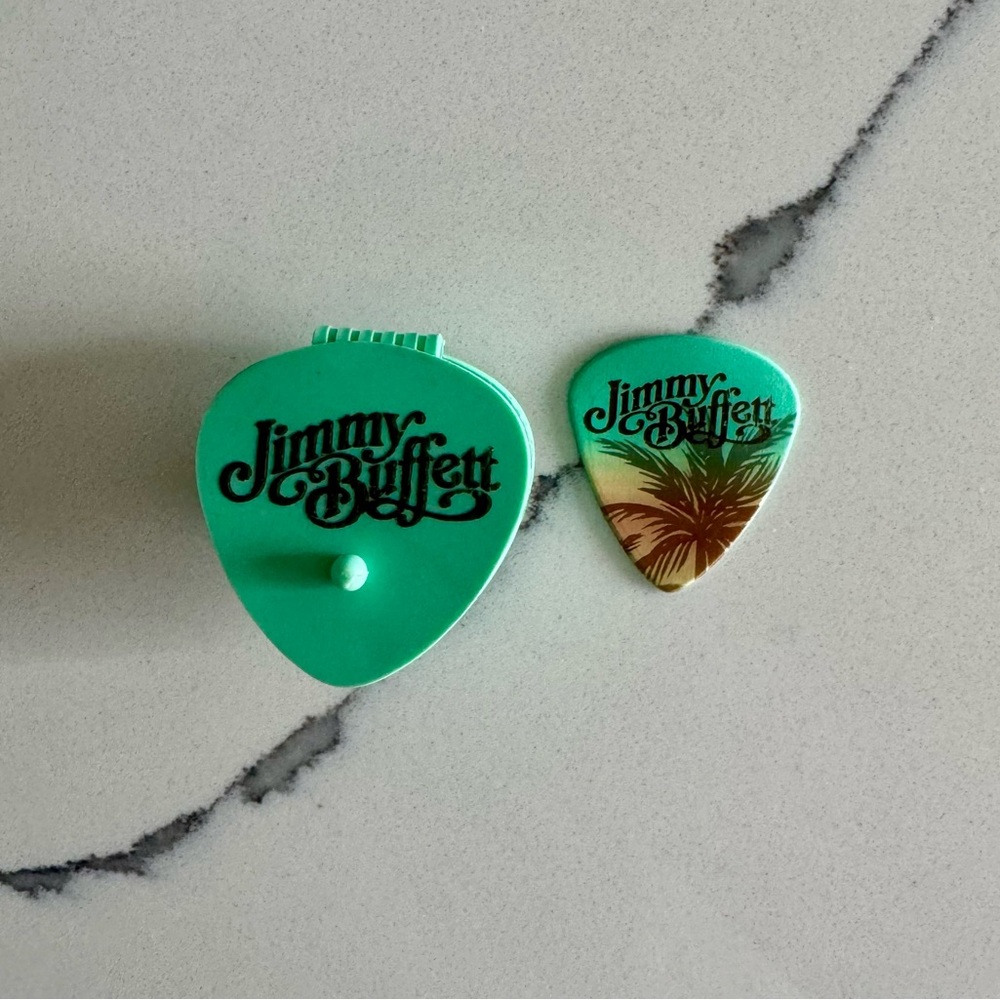 Jimmy Buffett Green Guitar Pick & Case Set